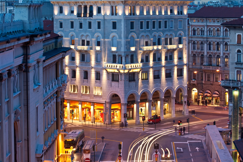 Piazza Goldoni a Trieste