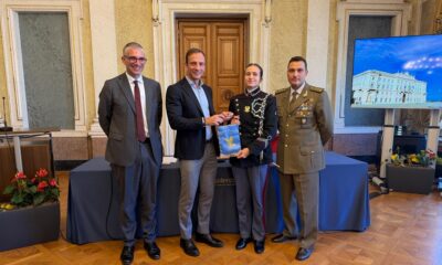 Il governatore Fedriga e l'assessore Roberti ricevono a Trieste gli allievi della scuola militare Teuliè di Milano