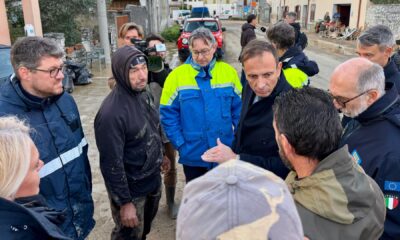 Il governatore Fedriga nel corso del sopralluogo di ieri