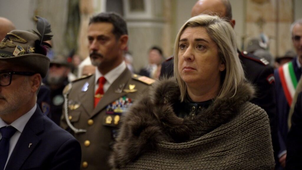 L'assessore Amirante durante la cerimonia