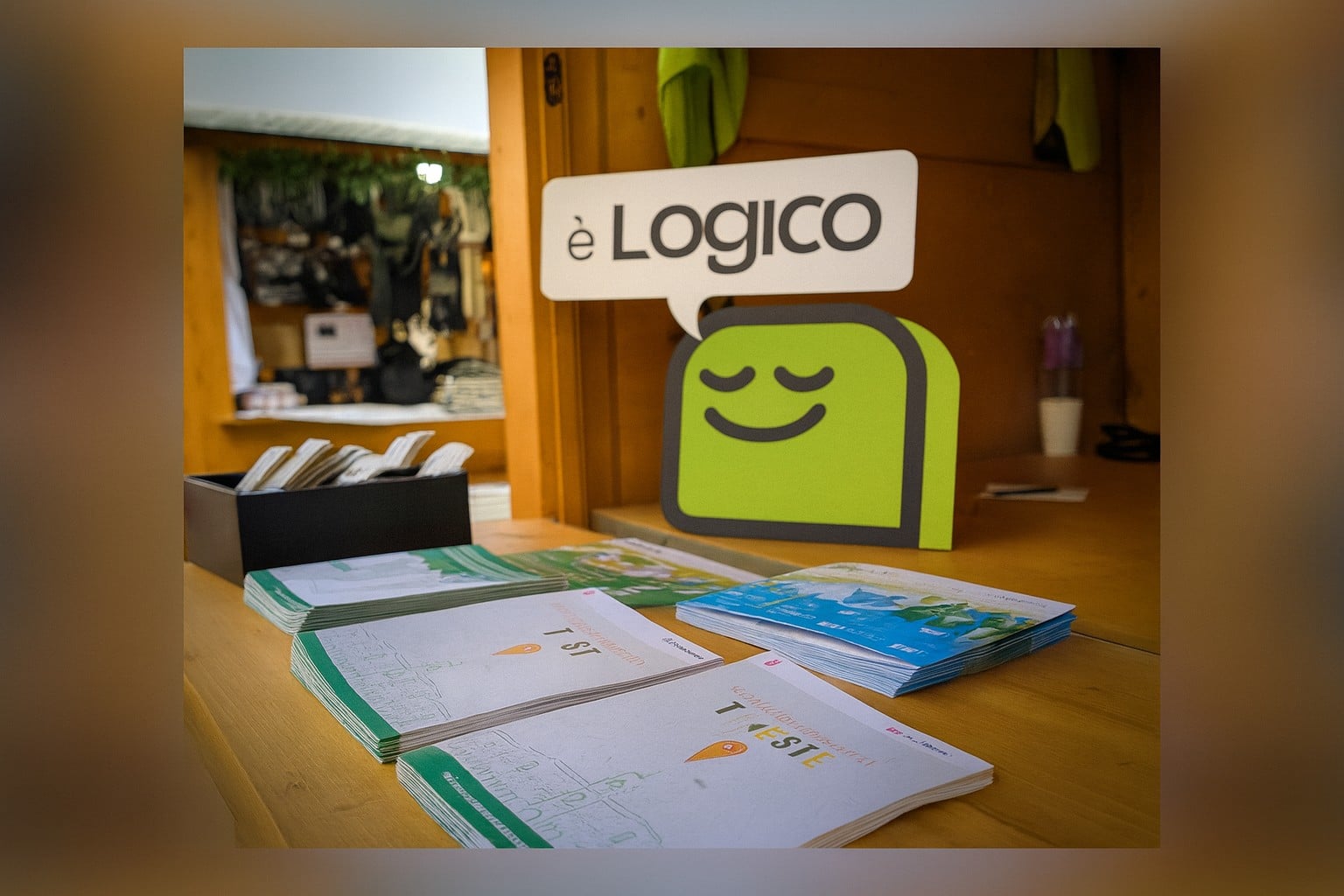 La Guida in distribuzione alla casina al mercatino di Natale