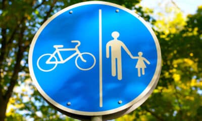 Cartello strada ciclopedonale