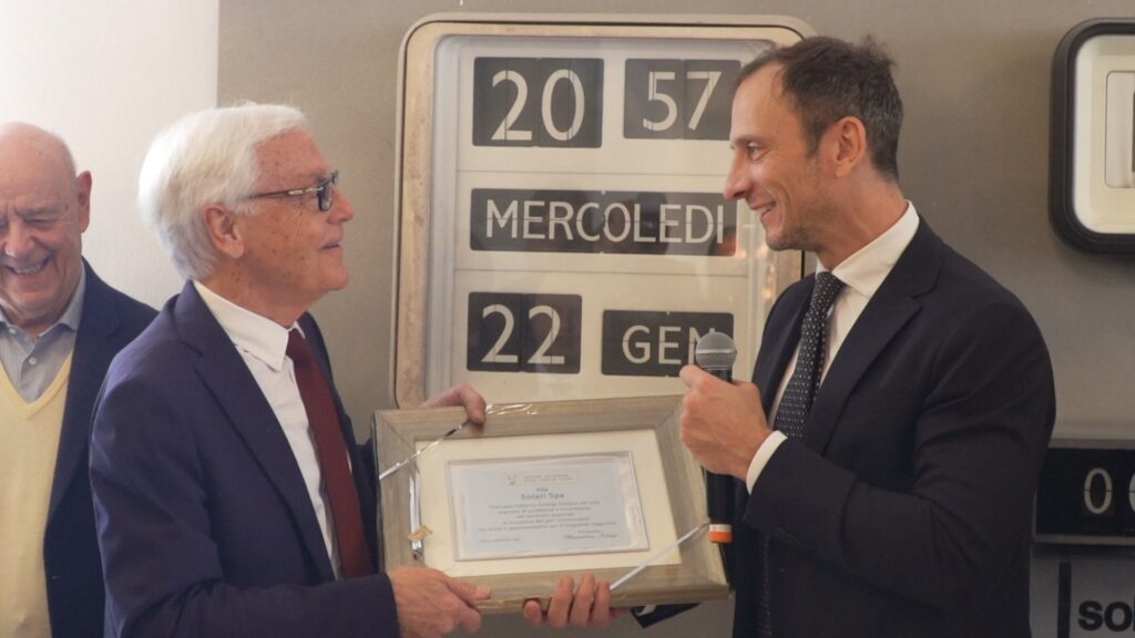 Il governatore Massimiliano Fedriga con il presidente della Solari, Massimo Paniccia