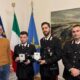 L’assessore alla Sicurezza Pierpaolo Roberti con i carabinieri Antonio Re e Michael Grisanti e il maresciallo maggiore Denis Burolo