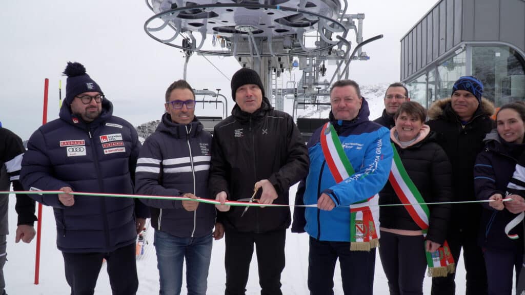 L'inaugurazione della nuova seggiovia quadriposto Gilberti a Sella Nevea