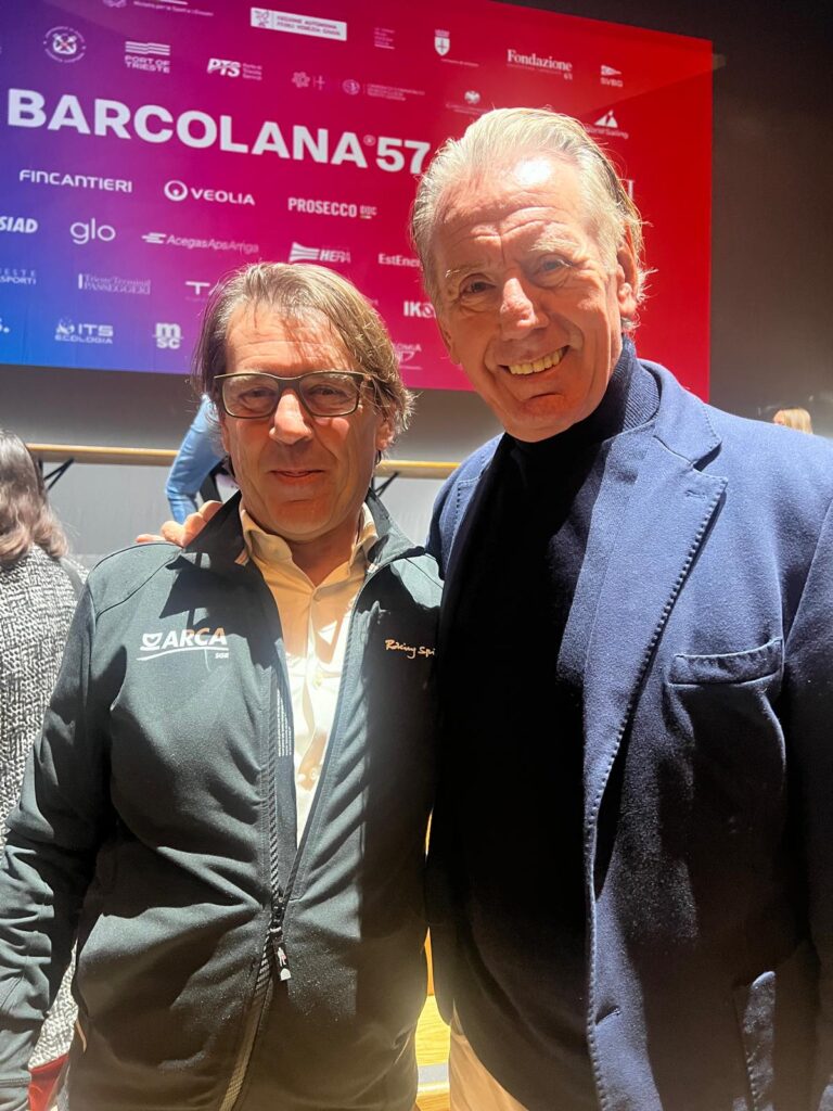 L'assessore Scoccimarro con Furio Benussi, vincitore con il Fast and Furio Sailing Team anche della 57ma edizione della regata