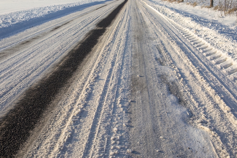 Strada ghiacciata