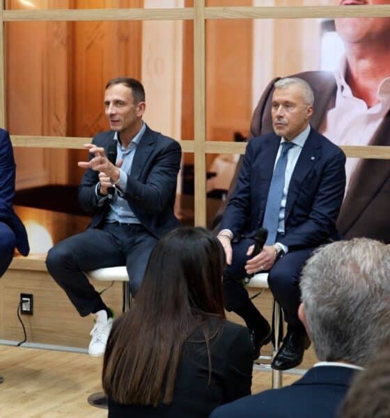 Il governatore Fedriga e l'assessore Bini assieme a Samira Lui e il direttore Cerno alla Bit di Milano - Bit 2026 di Milano