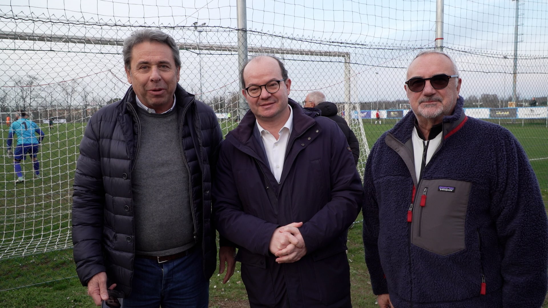 Il vicegovernatore Anzil con il sindaco di Codroipo Nardini e il presidente Figc Canciani