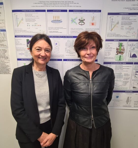 L'assessore Rosolen (a destra) con la rettrice di Units Donata Vianelli in visita ai laboratori quantistici a Basovizza - Investimenti fvg