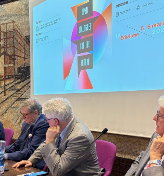 L'assessore regionale alle Attività produttive Sergio Emidio Bini all'anteprima della quarta edizione di Open Dialogues for the Future