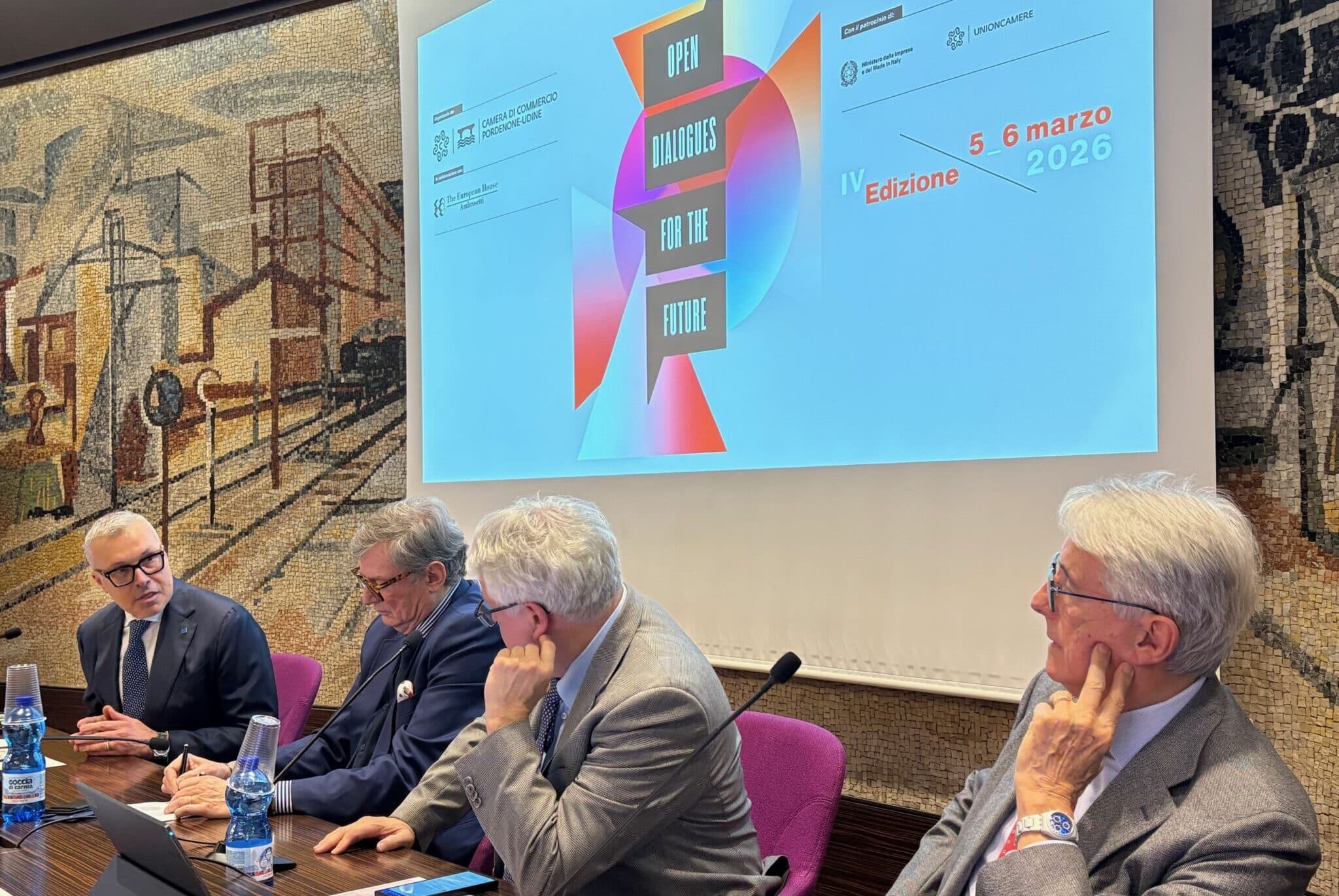 L'assessore regionale alle Attività produttive Sergio Emidio Bini all'anteprima della quarta edizione di Open Dialogues for the Future