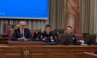 L'intervento dell'assessore regionale alla Protezione civile Riccardo Riccardi nel corso dell'incontro svoltosi a Udine