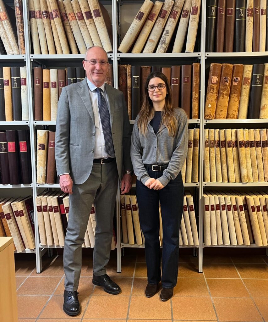 L'Amministratore unico di Insiel, Diego Antonini e l’assessore comunale Arianna Facchini