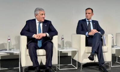 Il governatore Massimiliano Fedriga (a destra) con il ministro degli Affari esteri Antonio Tajani