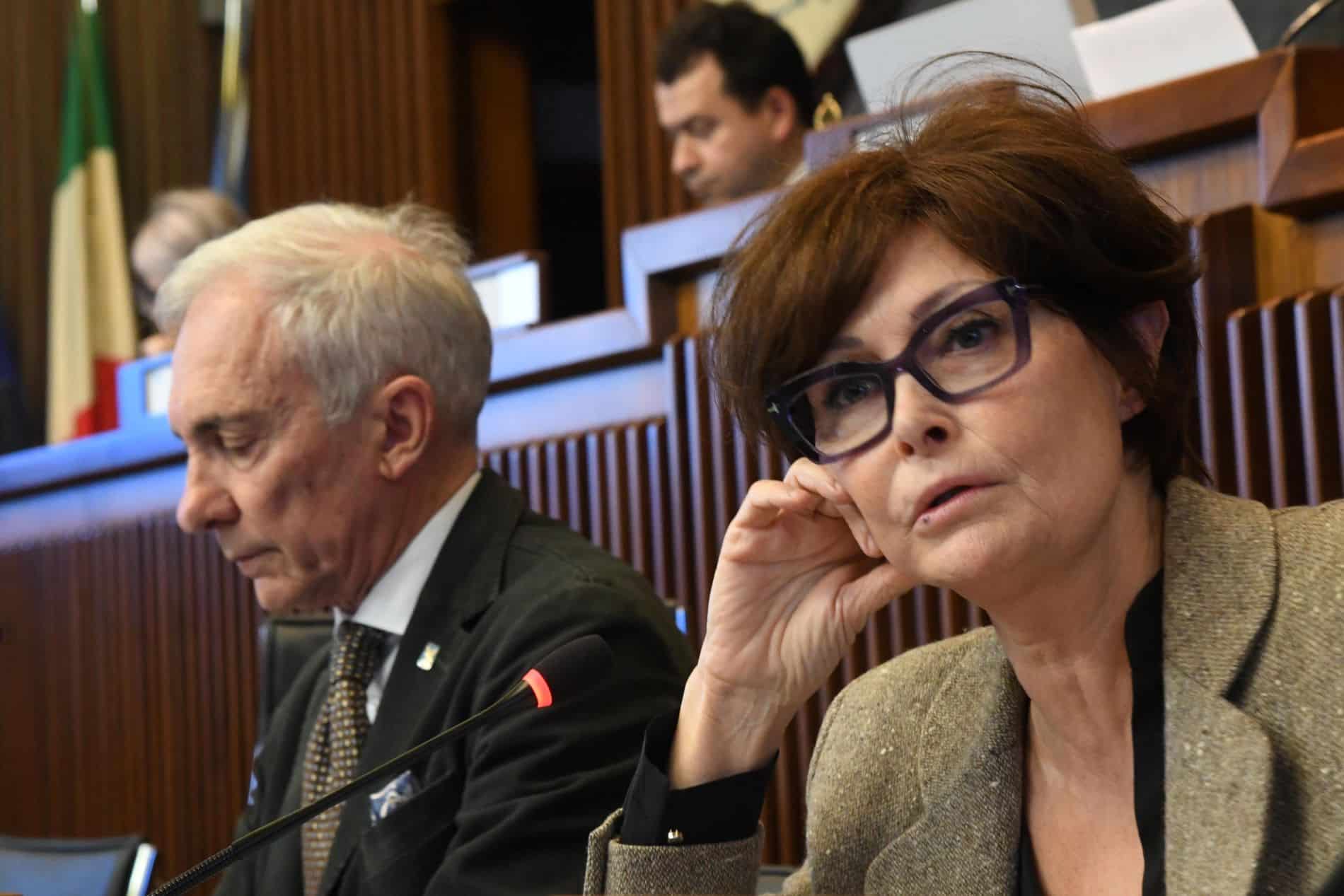 L'assessore Alessia Rosolen oggi durante i lavori della Commissione VI