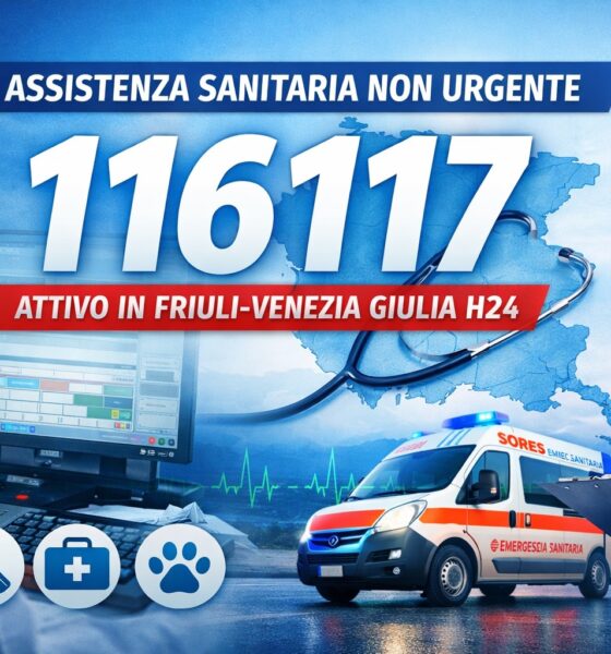 116117 attivo da oggi in tutto il Friuli-Venezia Giulia