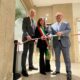 Il taglio del nastro all'inaugurazione della nuova sede di Insiel
