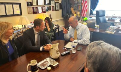 Il governatore Fedriga con il vicepresidente dei deputati del Congresso italoamericani Jimmy Panetta - Massimiliano Fedriga