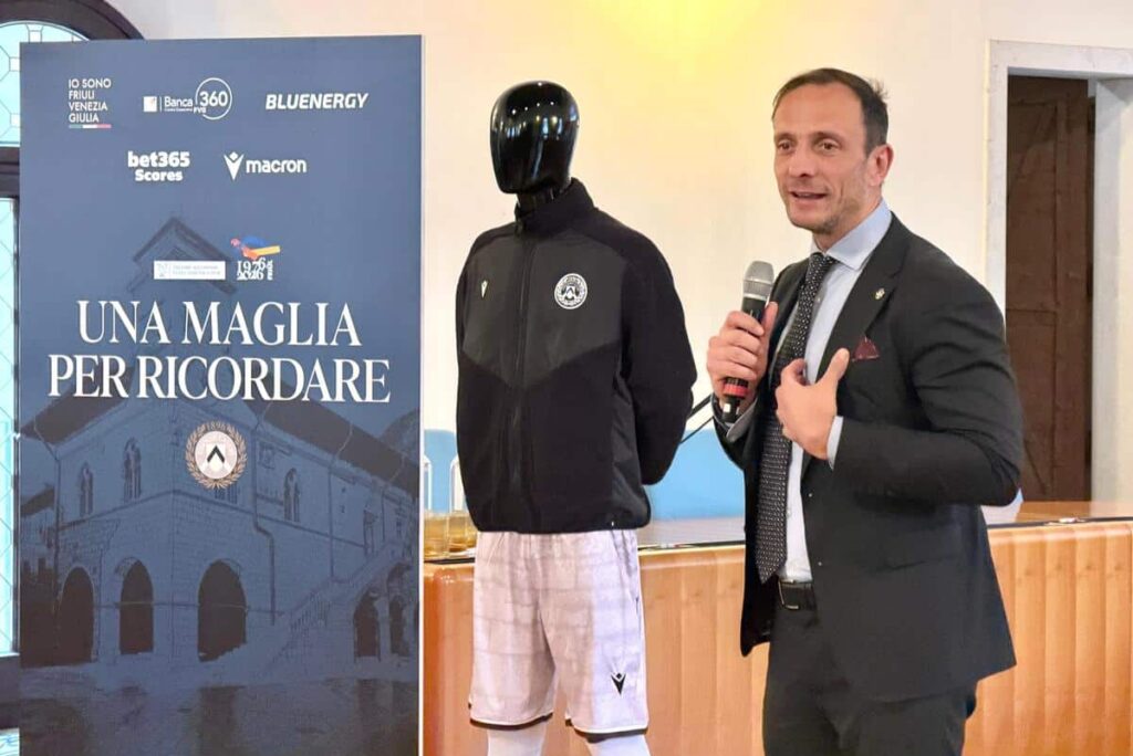 Il governatore Fedriga durante il suo intervento