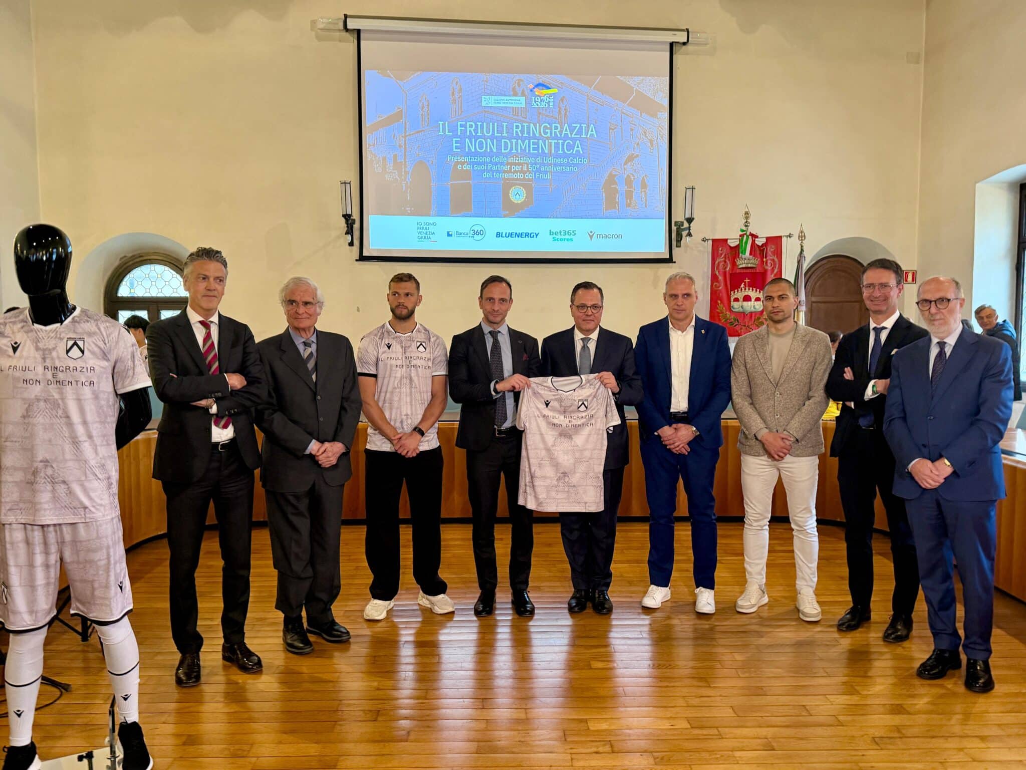 La presentazione degli eventi dell'Udinese per il 50mo del terremoto