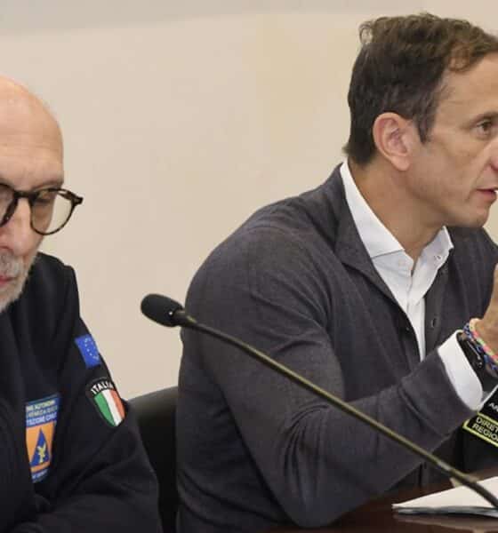Il governatore della Regione Massimiliano Fedriga e l'assessore regionale alla Protezione civile Riccardo Riccardi - Protezione civile