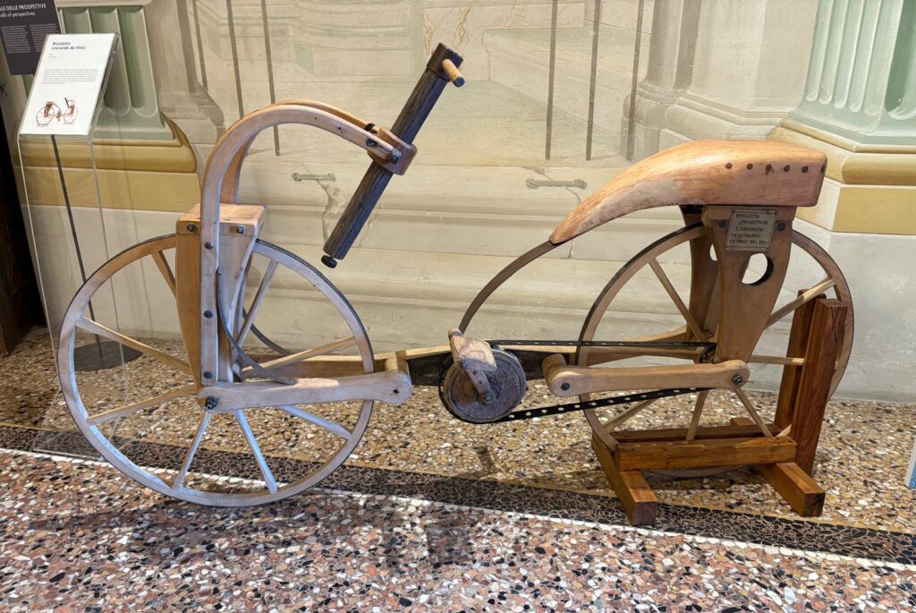 La bicicletta progettata da Leonardo da Vinci