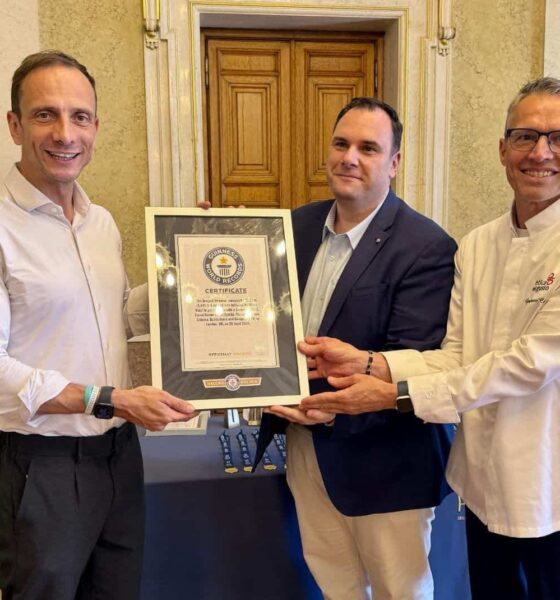 La premiazione in Regione per il Guinness World Record del Tiramisù
