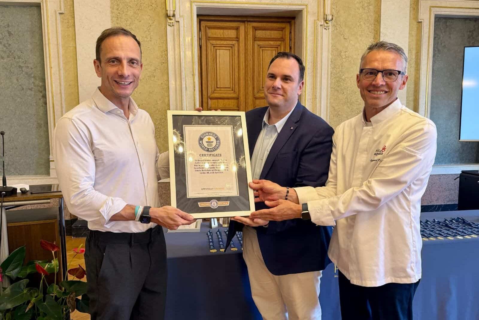 La premiazione in Regione per il Guinness World Record del Tiramisù