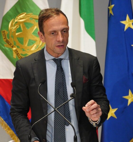 Il governatore Massimiliano Fedriga interviene a Gemona