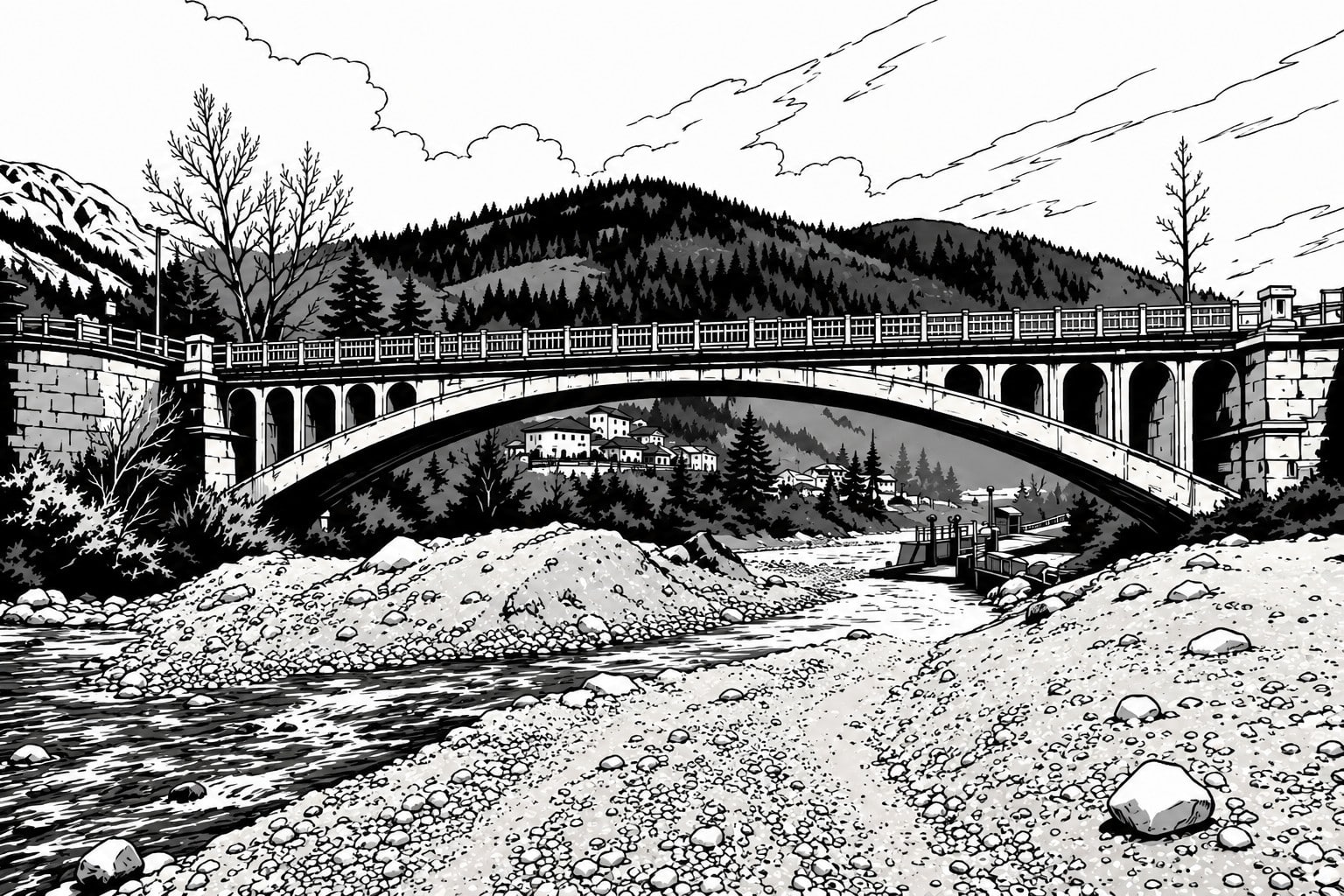 Il ponte sul Chiarsò a Paularo
