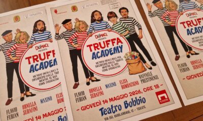 La locandina dello show in programma giovedì 14 maggio al teatro Bobbio di Trieste