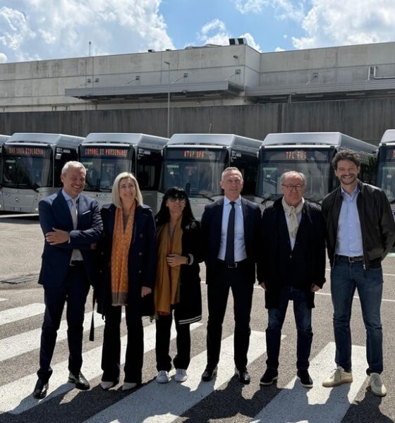 L'inaugurazione dei bus elettrici a Pordenone