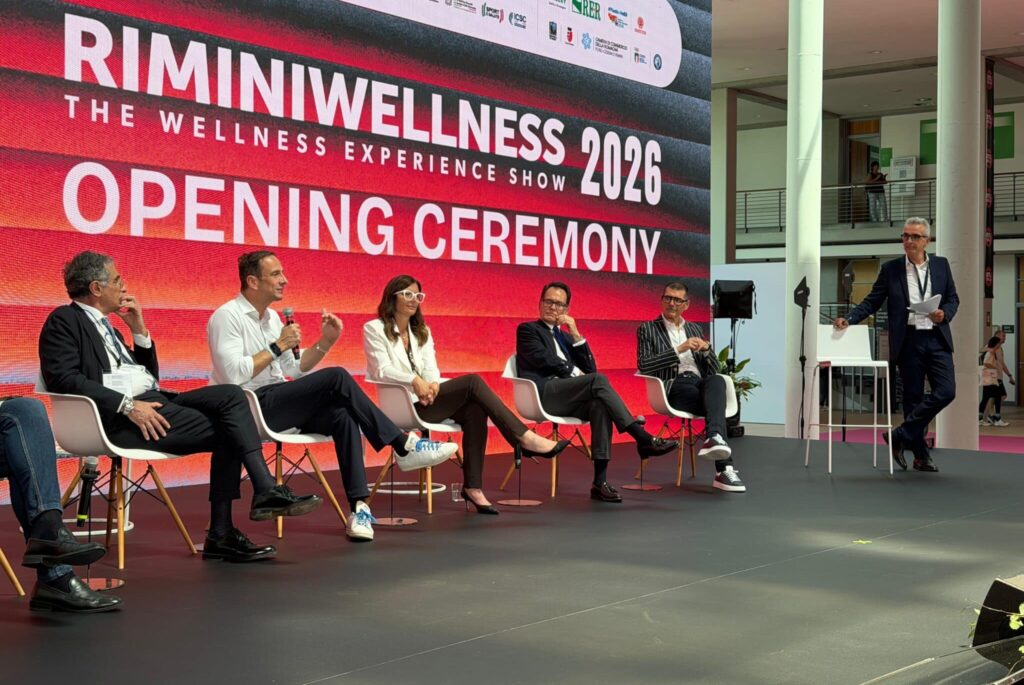 Un momento della cerimonia d'inaugurazione di Riminiwellness 2026