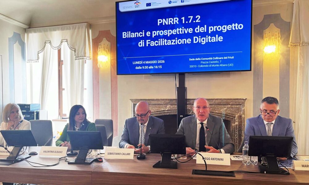 I relatori alla presentazione dei dati sulla trasformazione digitale del FVG