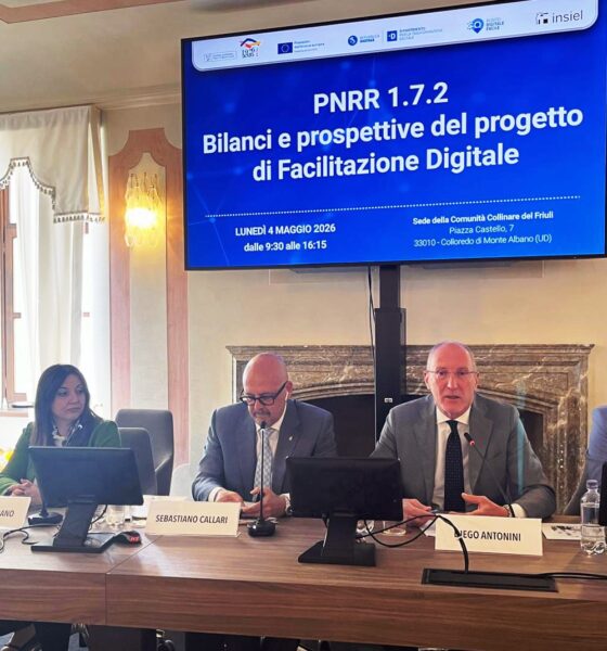 I relatori alla presentazione dei dati sulla trasformazione digitale del FVG
