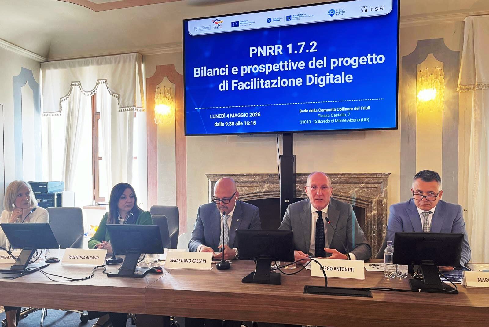 I relatori alla presentazione dei dati sulla trasformazione digitale del FVG