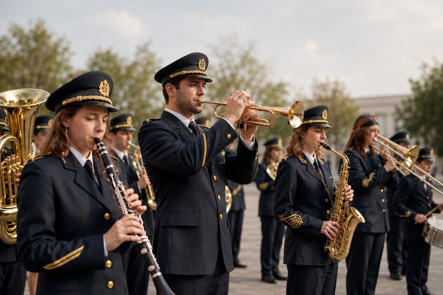 Banda musicale che suona