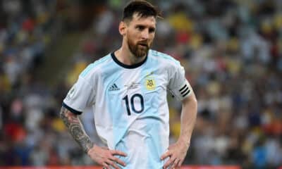 Lionel Messi con la maglia dell'Argentina