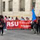 La manifestazione promossa dai sindacati davanti al Mimit