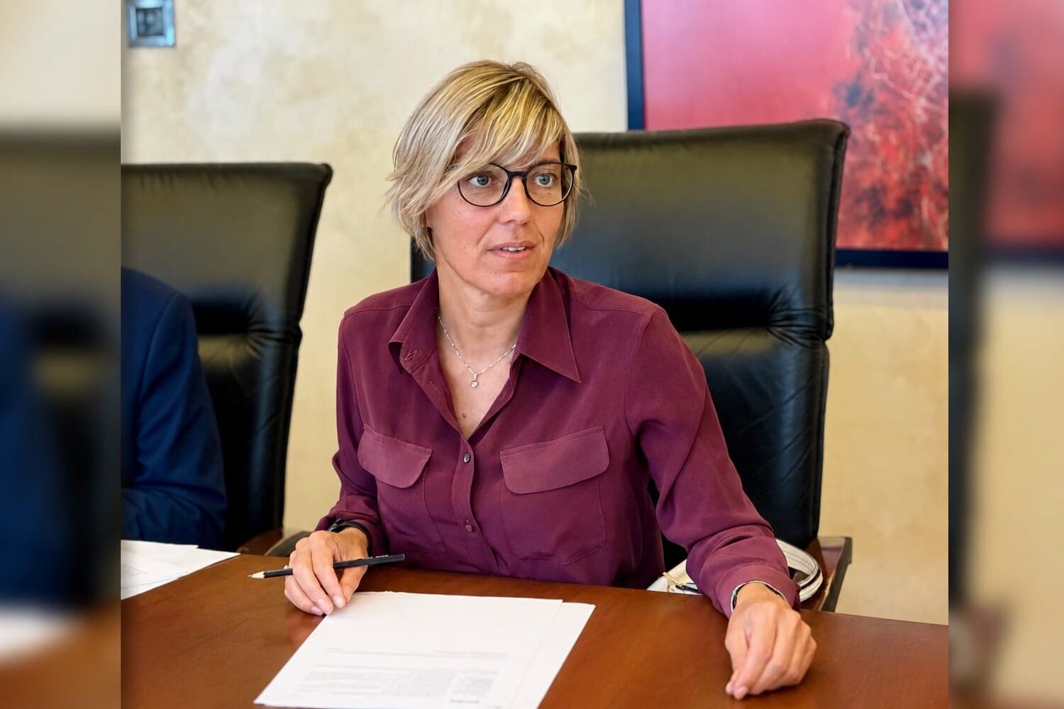 L'assessore Zilli durante la riunione di Giunta