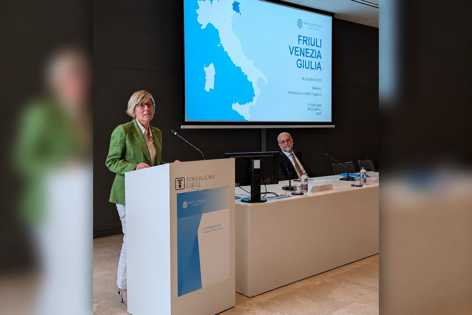 L'assessore regionale Barbara Zilli alla presentazione del rapporto della Banca d'Italia sull'economia del FVG