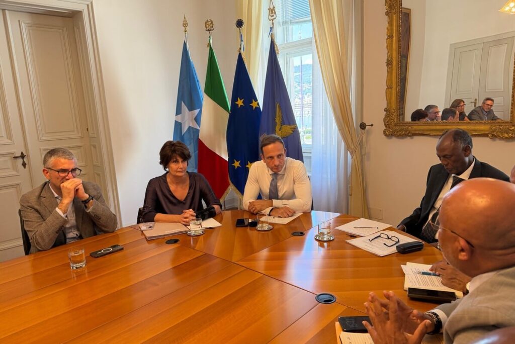 L'incontro tra il governatore Fedriga, gli assessori Rosolen e Roberti con il ministro del Lavoro della Repubblica di Somalia Salim Alio Ibro