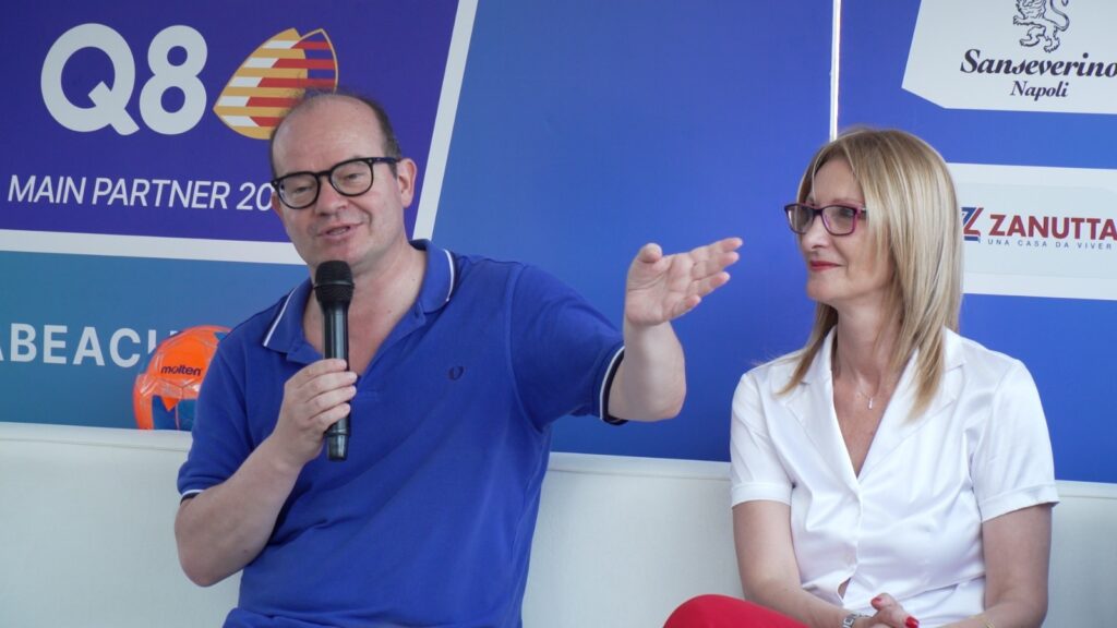 L'intervento del vicegovernatore Mario Anzil alla presenza della tappa lignanese di beach soccer