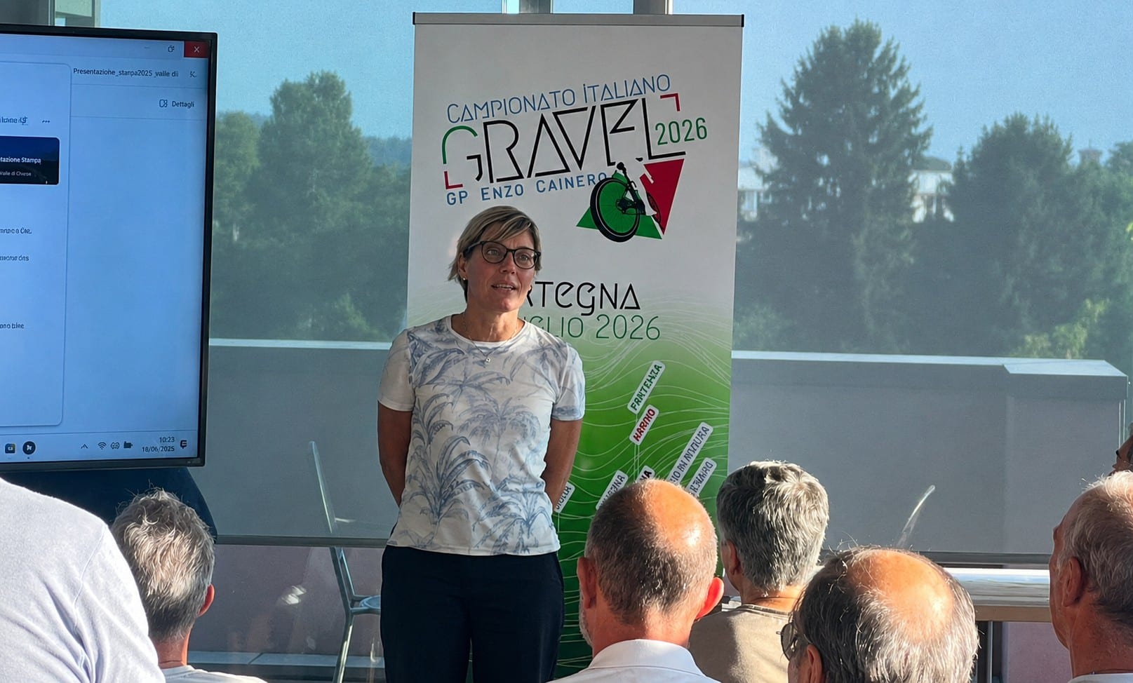L'intervento dell'assessore Barbara Zilli alla presentazione del campionato italiano Gravel di Artegna del prossimo 11 luglio