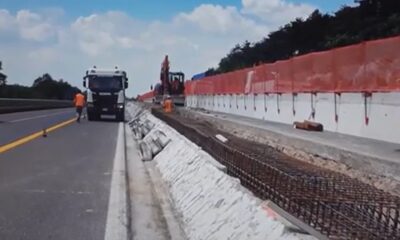 Una fase dei lavori sull'autostrada A4