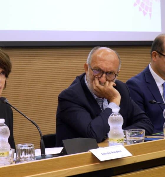 Gli assessori regionali Alessia Rosolen, Riccardo Riccardi e Mario Anzil a Villa Manin per la presentazione del progetto di welfare culturale