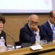 Gli assessori regionali Alessia Rosolen, Riccardo Riccardi e Mario Anzil a Villa Manin per la presentazione del progetto di welfare culturale