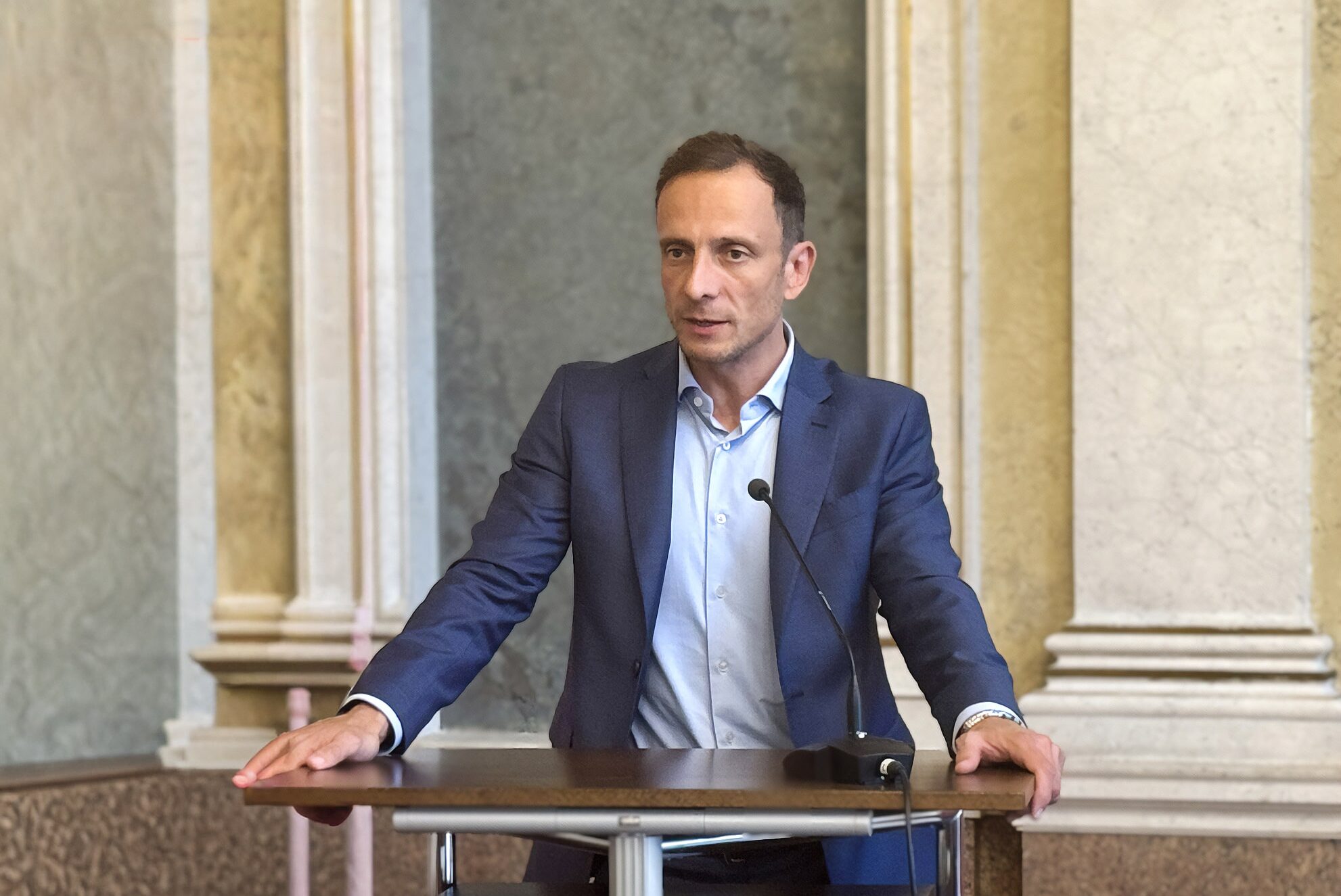 Il governatore della Regione Massimiliano Fedriga