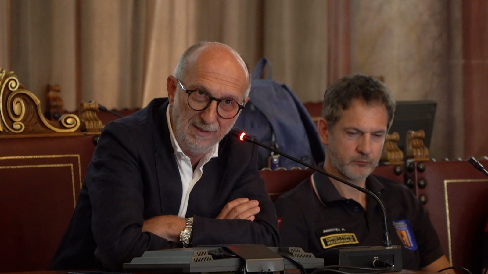 L'assessore Riccardo Riccardi e il direttore della Protezione civile Aristei illustrano il bando